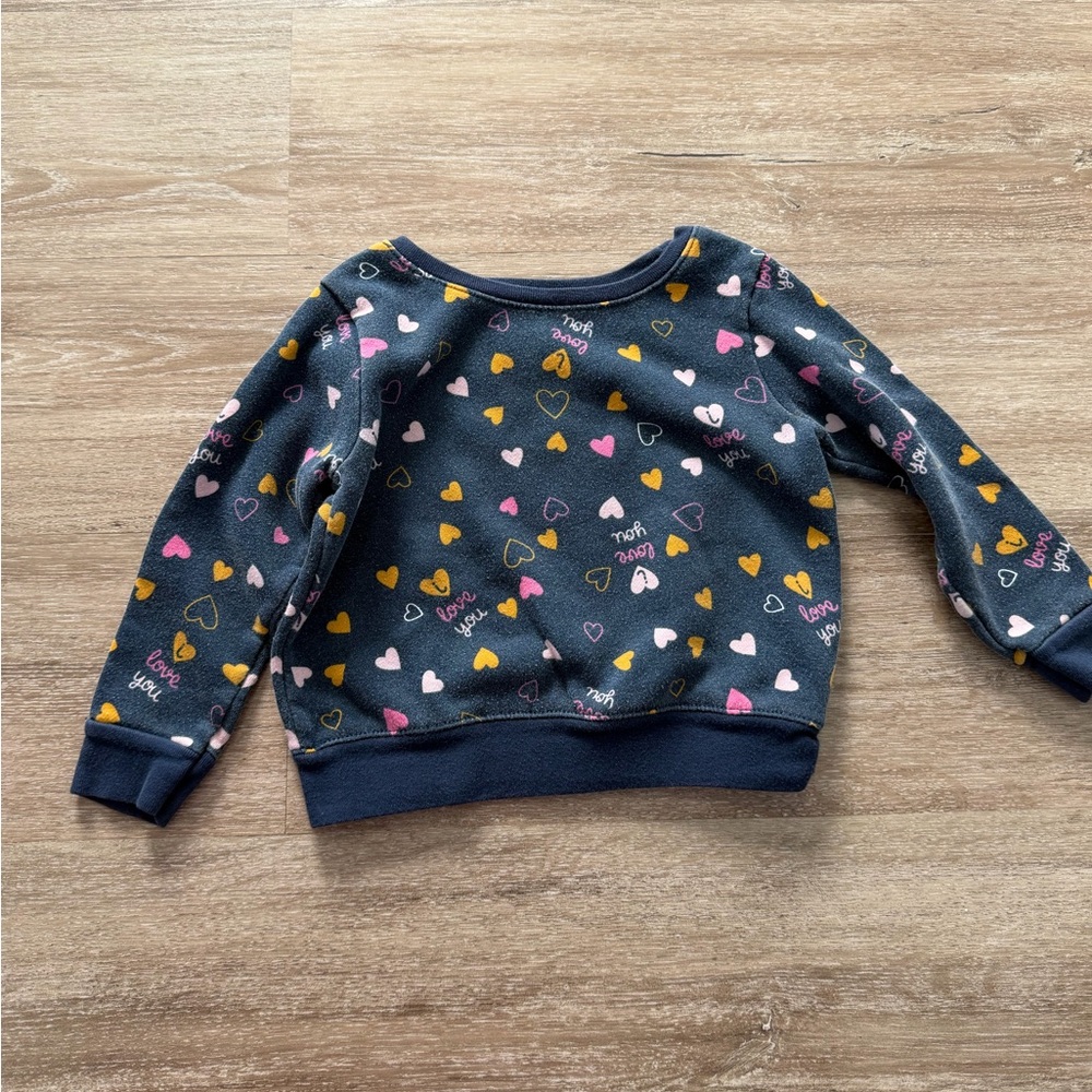 Garanimals Navy Sweatshirt with Pink and Yellow Accents